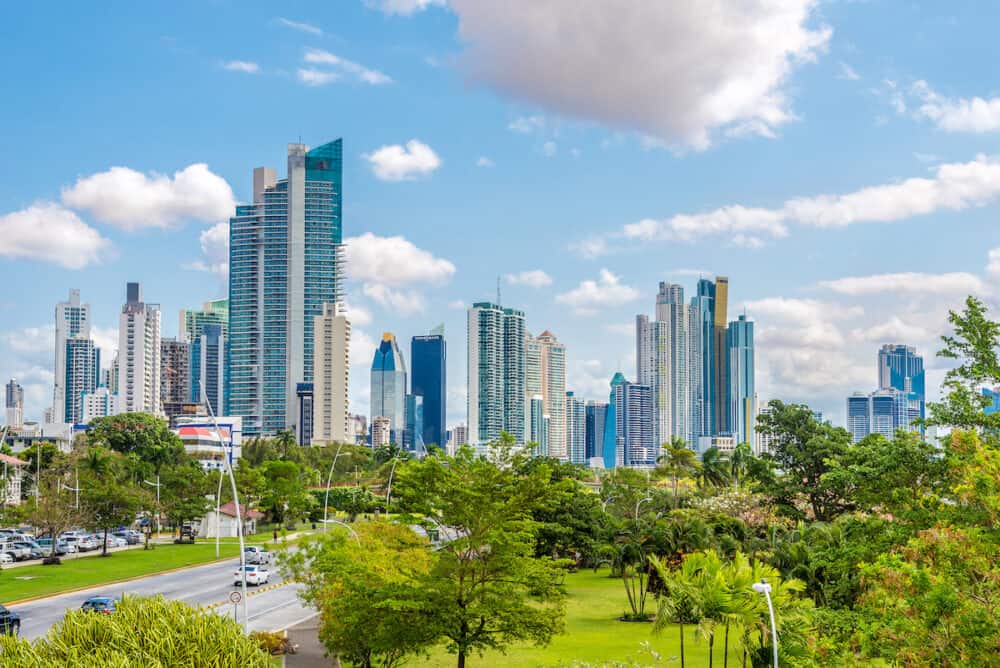 PANAMA CITY,PANAMA -  View at the Downtown of Panama City. Panama City is Capital of Panama.