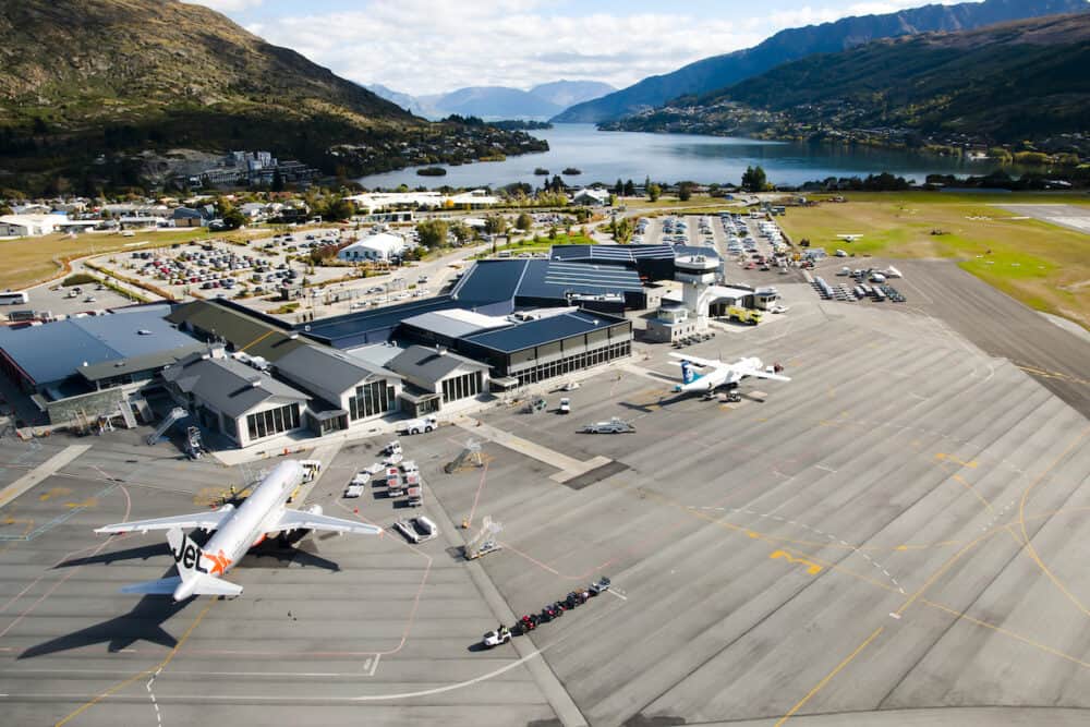 QUEENSTOWN, NEW ZEALAND - ZQN Airport is located in Otago and serves the resort town of Queenstown