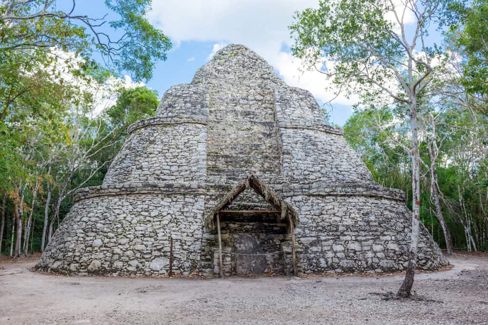 Ruins of the ancient Mayan city of Coba on the Yucatan Peninsula in Mexico.