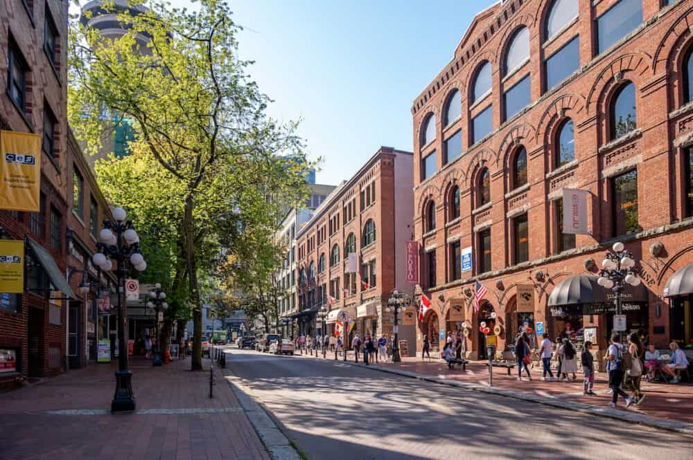 Vancouver, British Columbia -  Historic streets in Gastown.