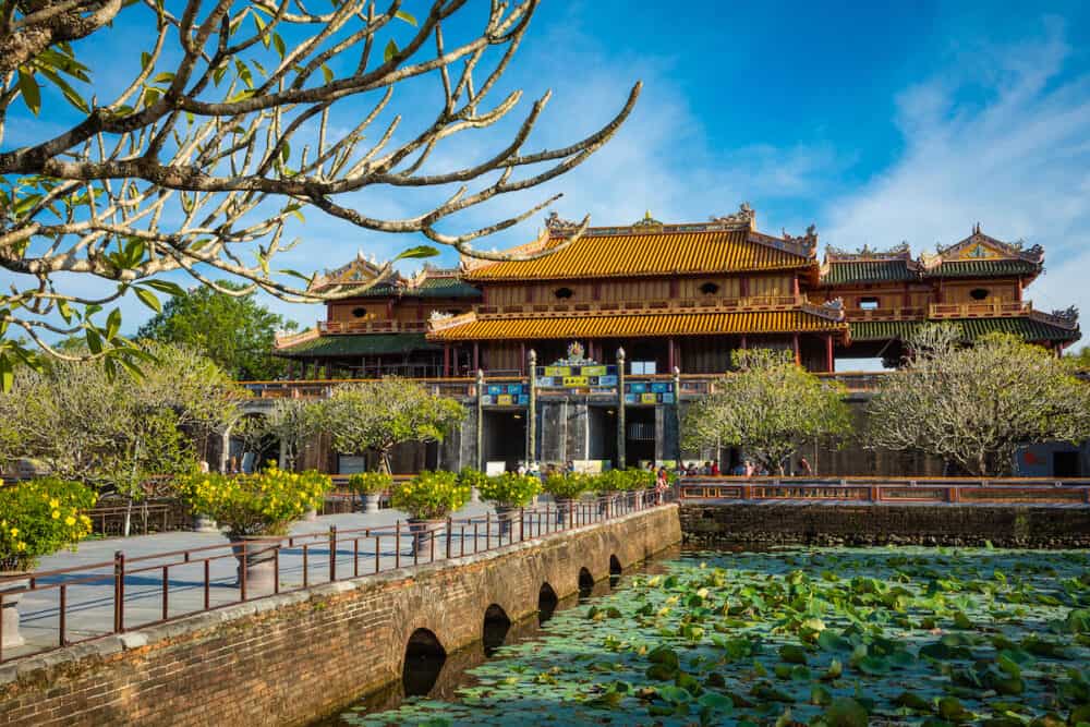 Imperial Royal Palace of Nguyen dynasty in Hue, Vietnam. Unesco World Heritage Site.