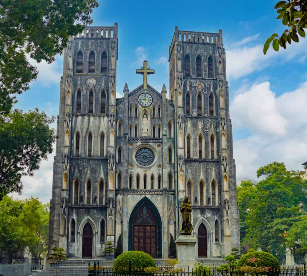 St Joseph's Cathedral in Hanoi, Vietnam. Notre dame de Hanoi.