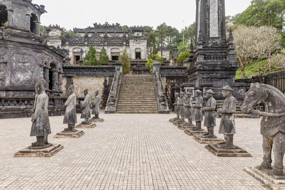 Tomb of Khai Dinh emperor in Hue Vietnam. A UNESCO World Heritage Site. Hue Vietnam