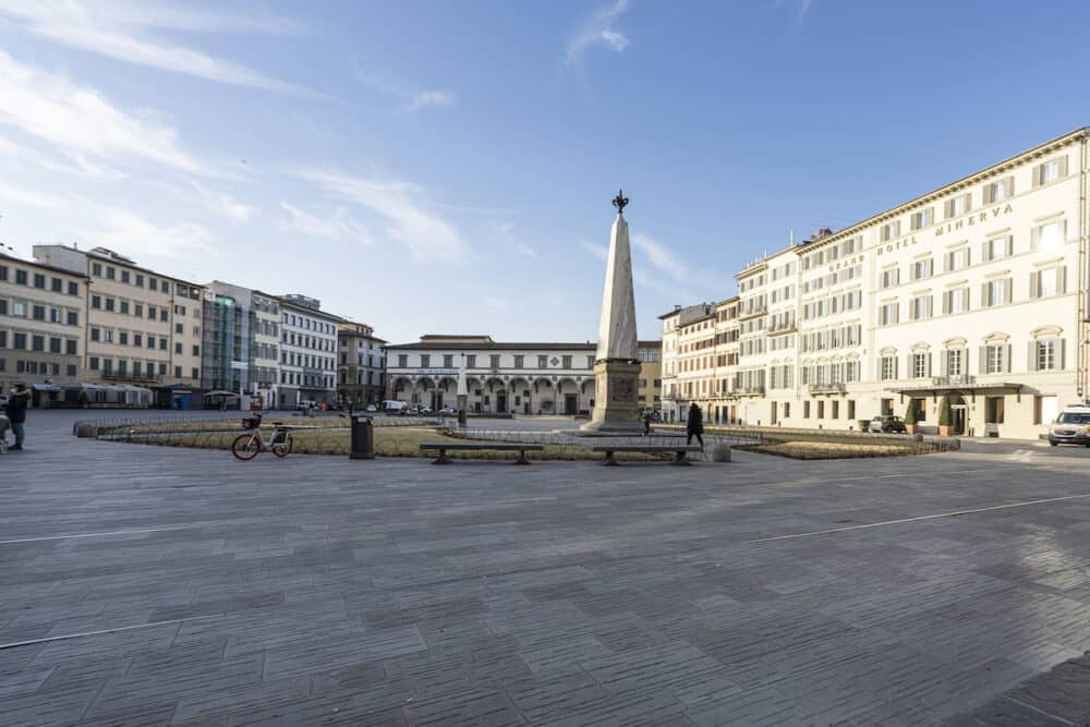 A panoramic view of Santa Maria Novella square in the city center
