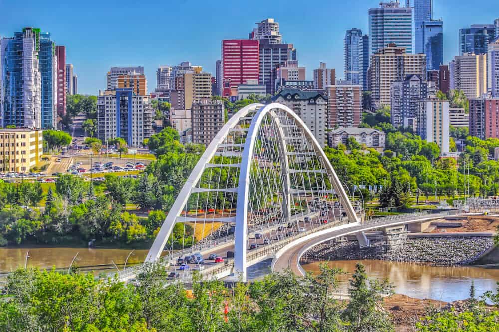 A Panoramic summer view of the city of Edmonton