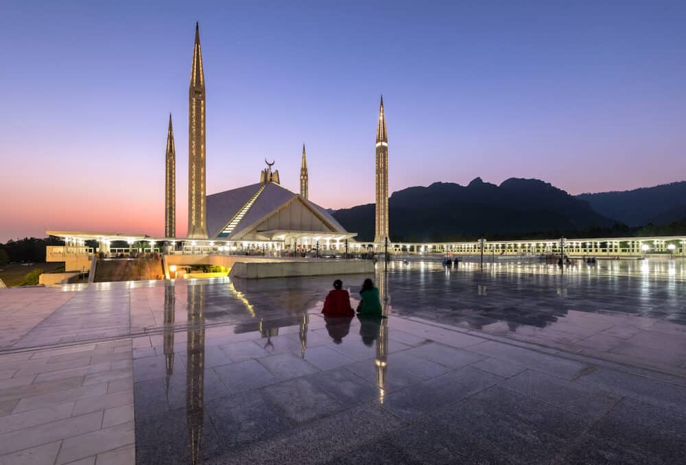 Shah Faisal Mosque is one of Asia's largest mosque located in Islamabad capital of Pakistan.