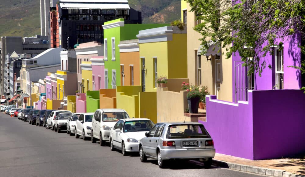 CAPE TOWN -  City worker's cars parked in Wale Street in Bo Kaap a district formerly known as the Malay Quarter in Cape Town