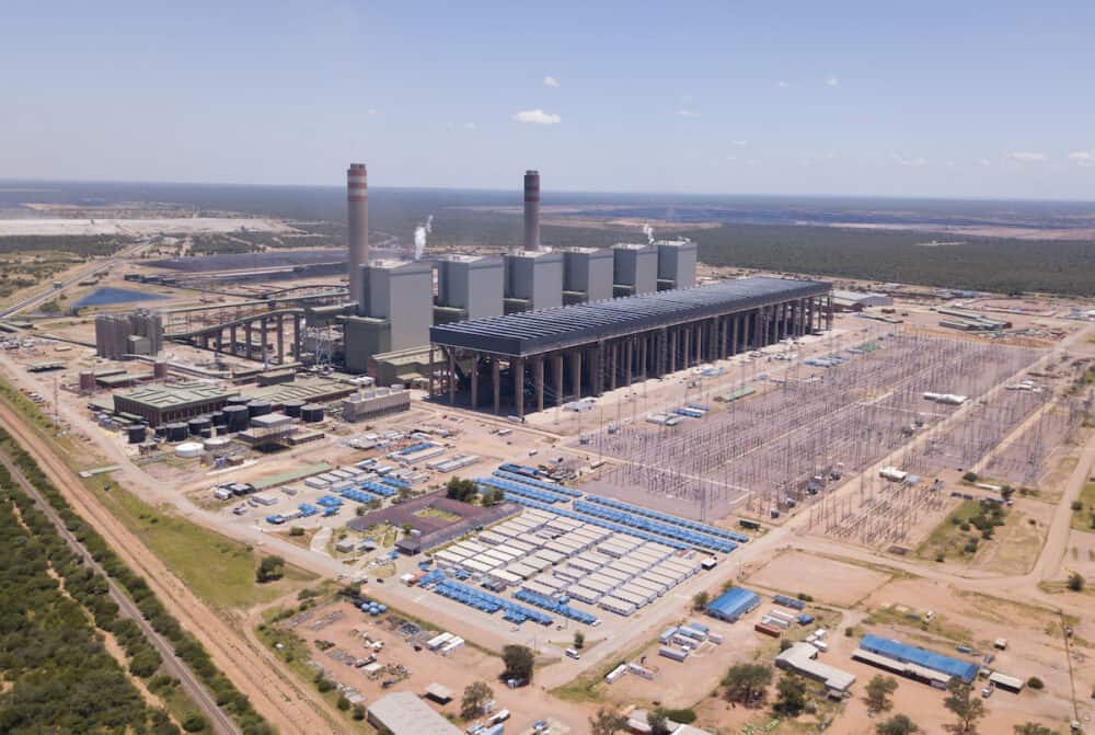 Power station in South Africa, aerial view of Medupi power plant