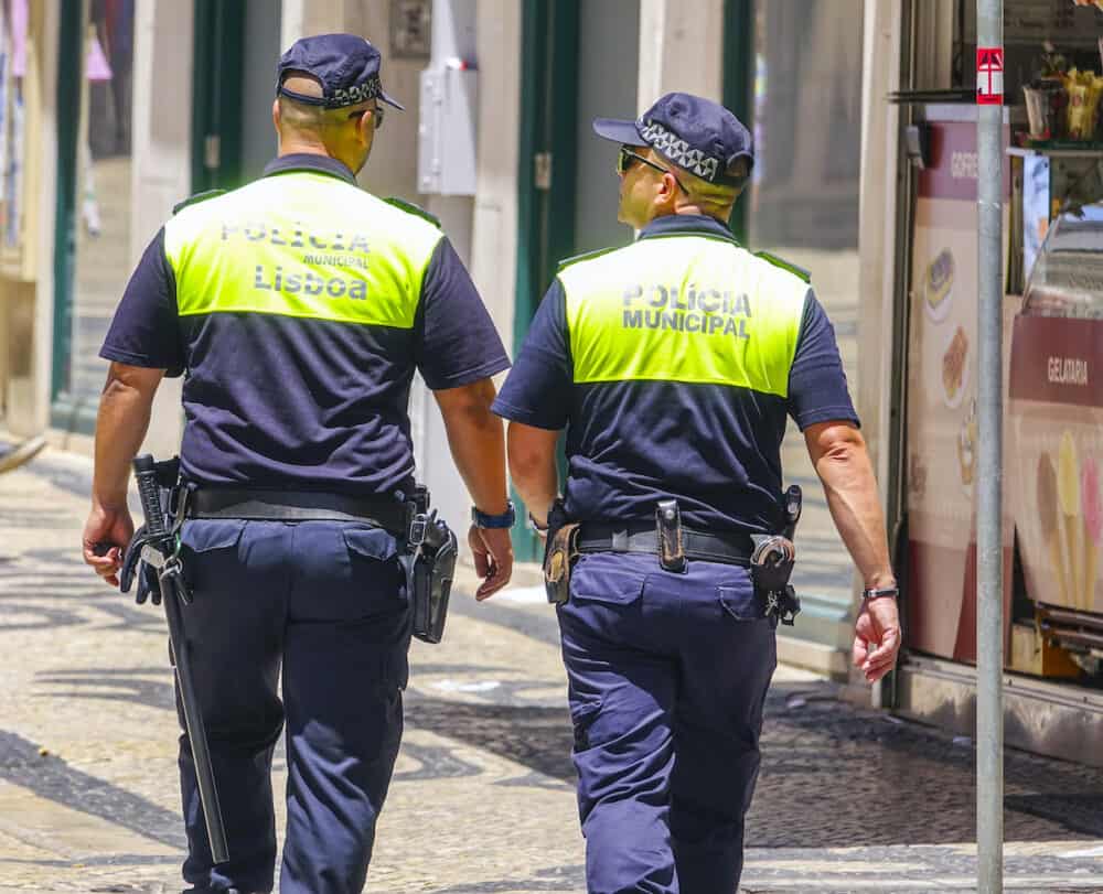 Police Officers in the streets of Lisbon 