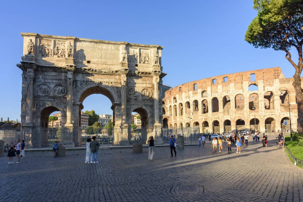 Arch of Constantine (Arco di Constantino) near Colosseum (Coliseum)