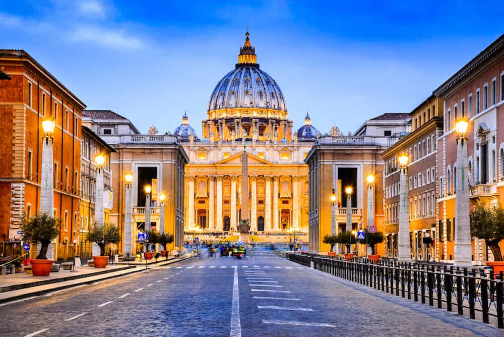Rome Italy. The Papal Basilica of Saint Peter in the Vatican (Basilica Papale di San Pietro in Vaticano)