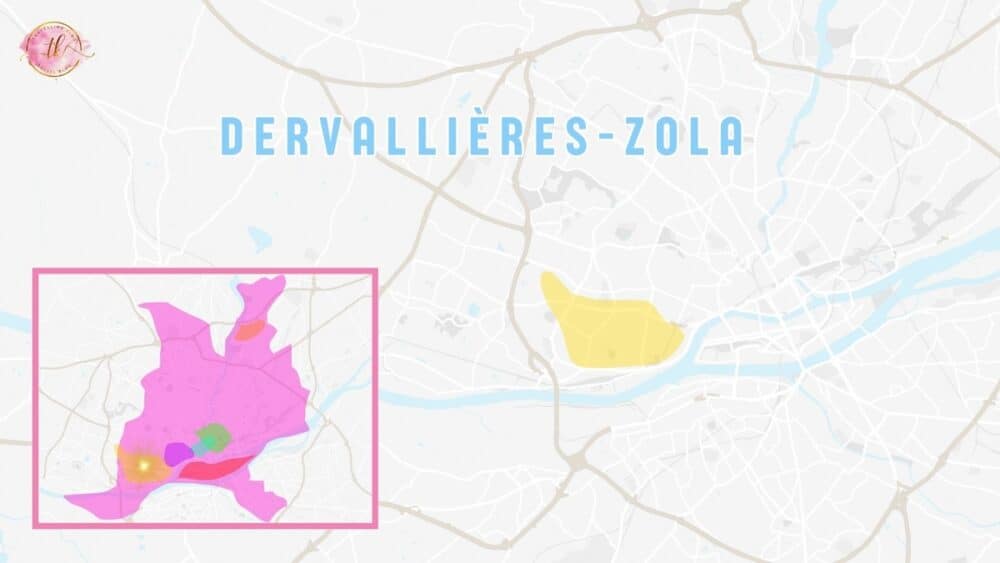 Map of Dervallières-Zola