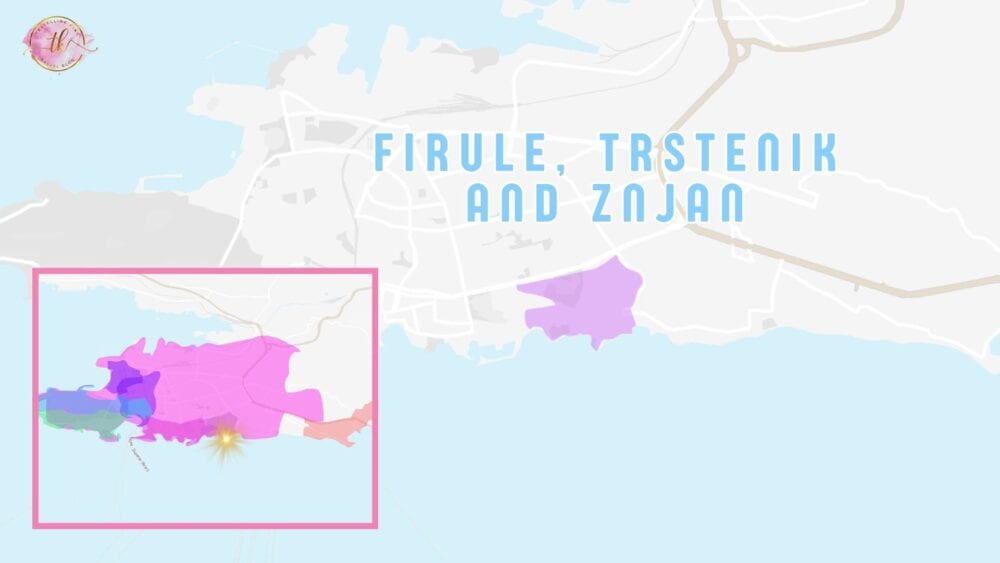 Map of Firule, Trstenik, Znjan