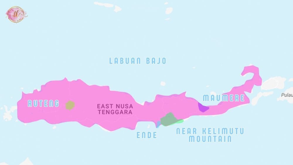 Map of Flores Island & Locations to stay 