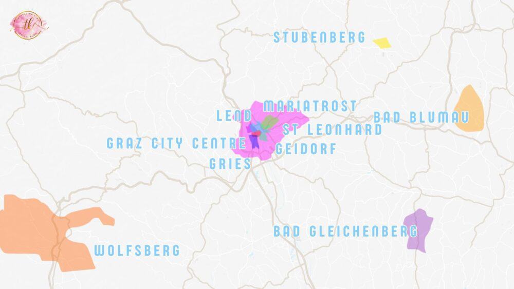 Map of Graz & Locations to stay in 