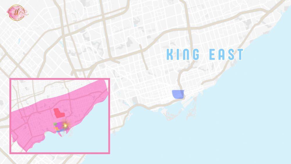 Map of King East Toronto