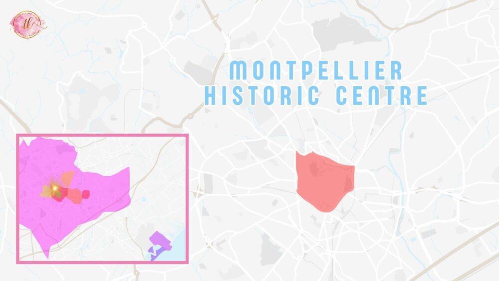 Map of Montpellier Historic centre