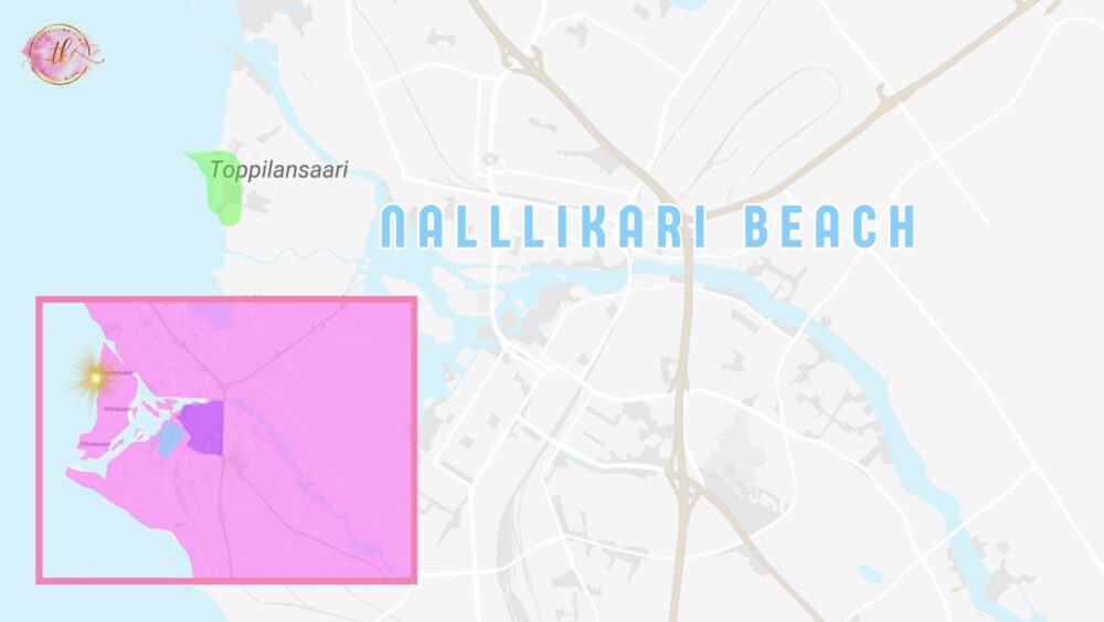 Map of Nalllikari Beach