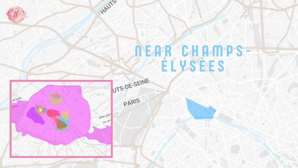 map near Arc de Triomphe (8th Arr) 