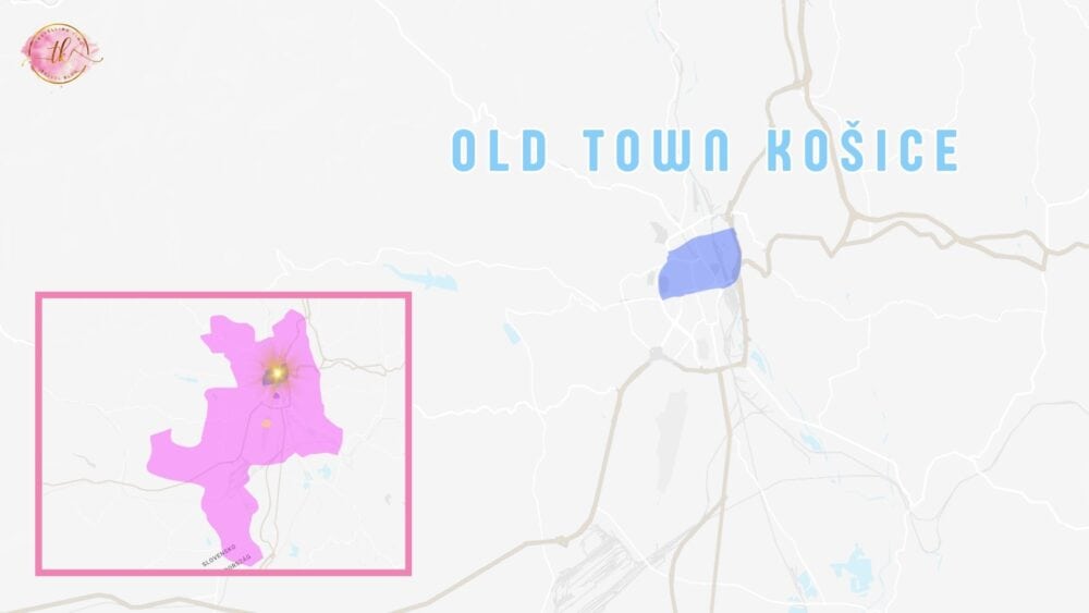 Map of Old Town Košice