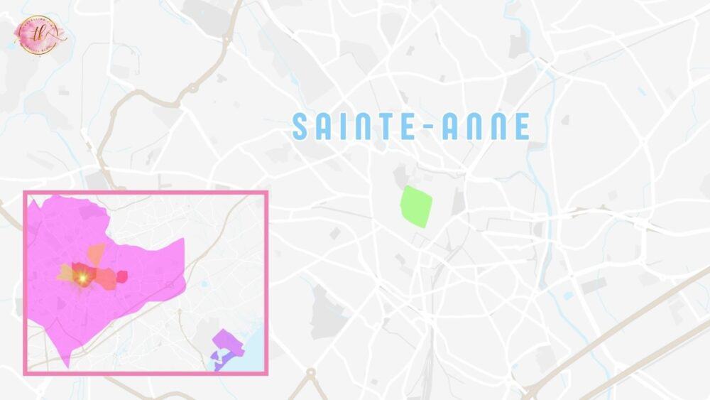 Map of Sainte-Anne