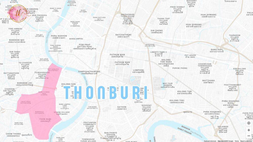 Thonburi Bangkok Map