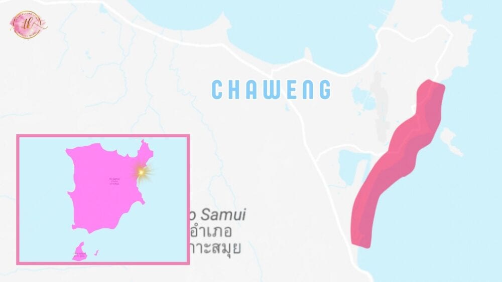 Chaweng Map in Koh Samui
