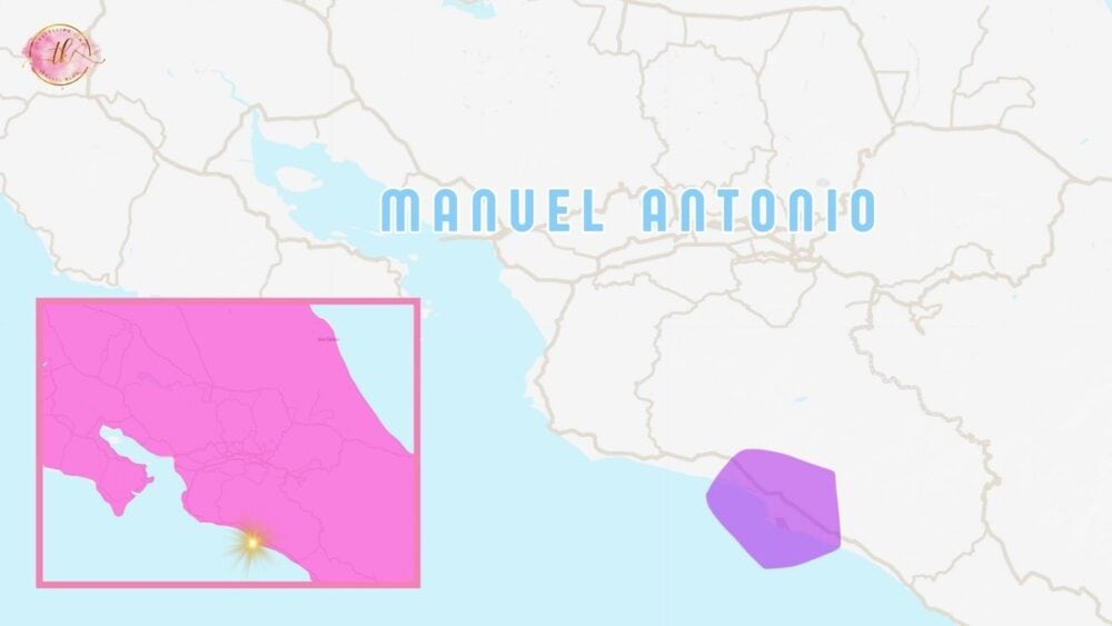 Manuel Antonio Map in Costa Rica