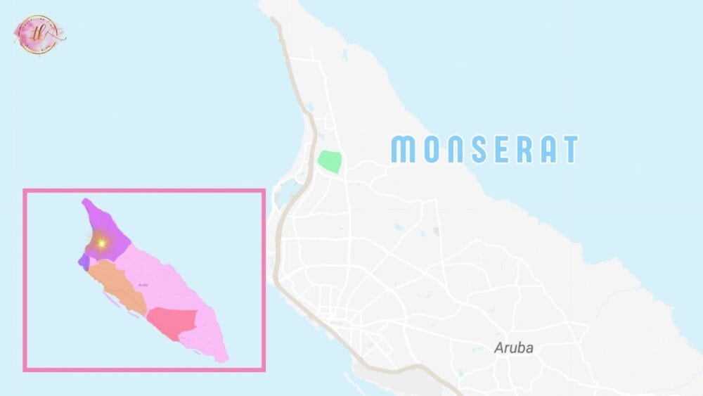 Map of Monserat in Aruba