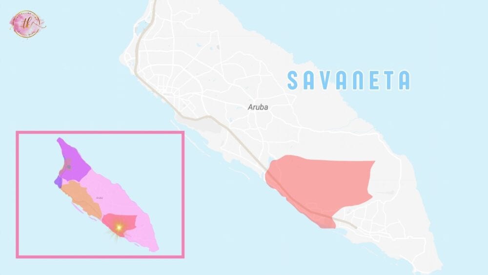 Maps of Savaneta in Aruba