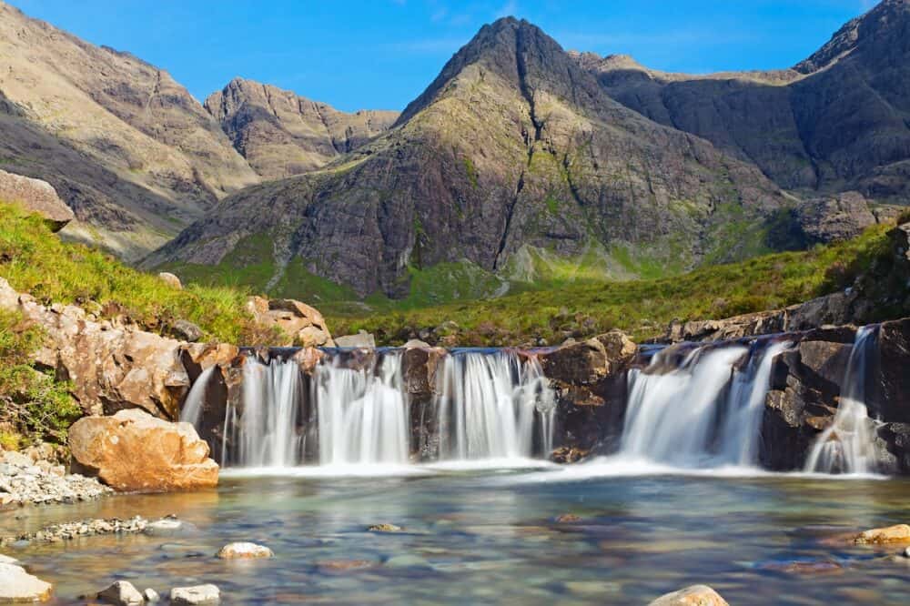The beautiful Fairy Pools on the Isle of Skye, Scotland