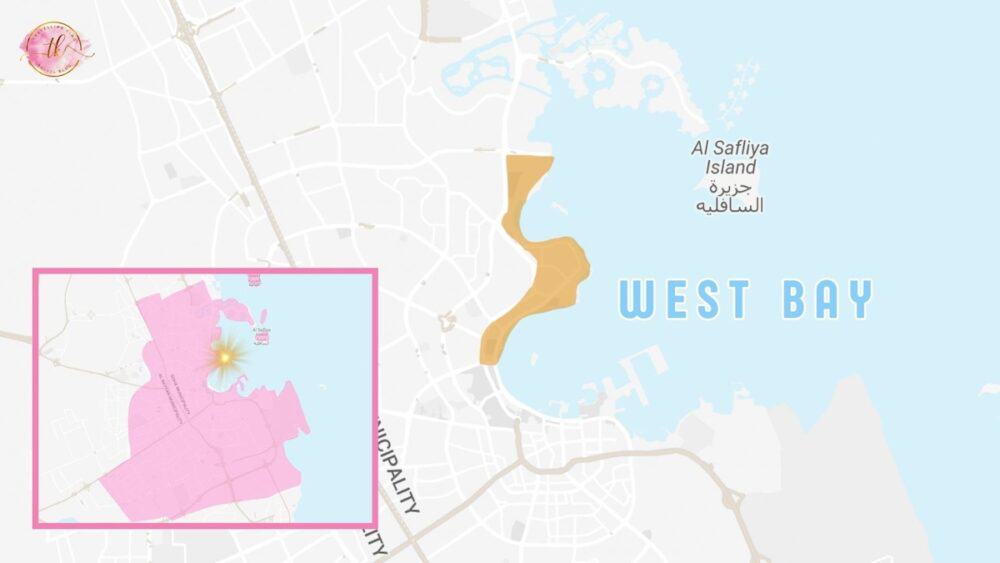 West Bay map in doha