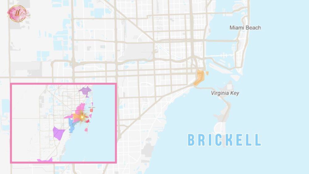 Map of Brickell Miami