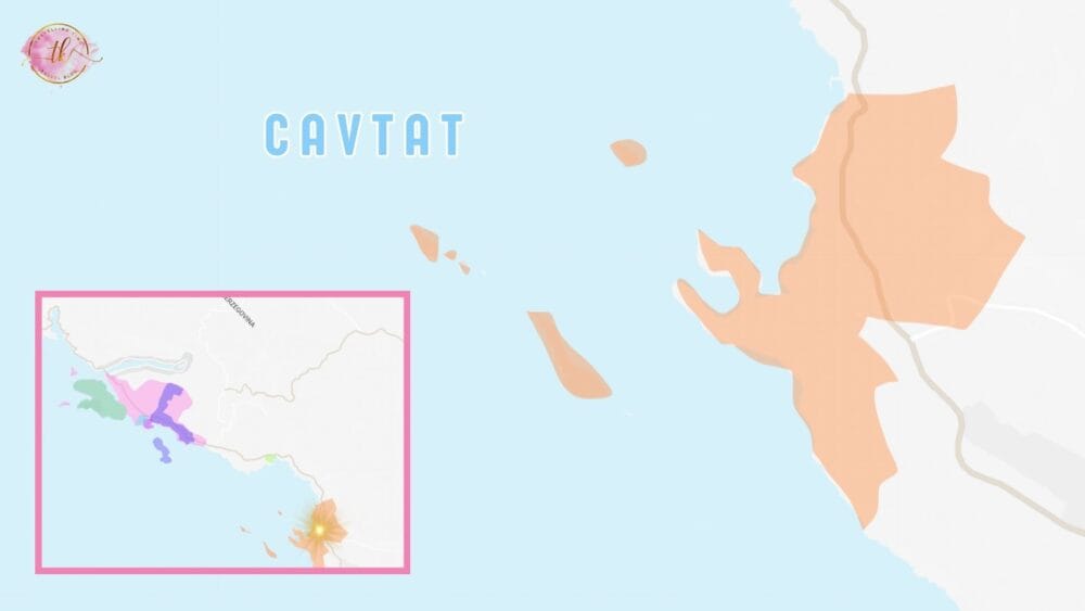 Map of Cavtat in Dubrovnik