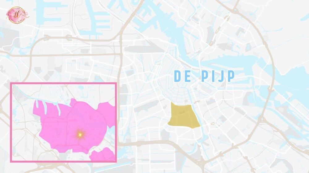 Map of De Pijp in Amsterdam