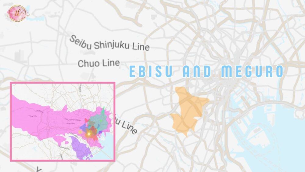 map of Ebisu and Meguro