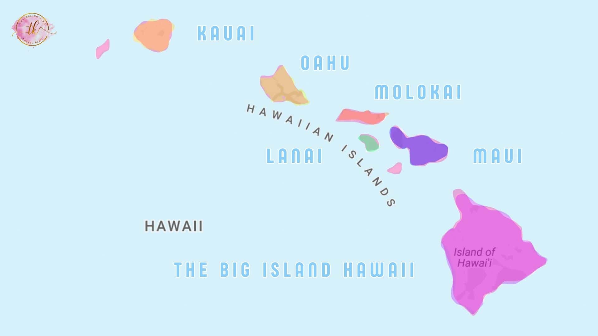 Hawaii Places to stay on a map