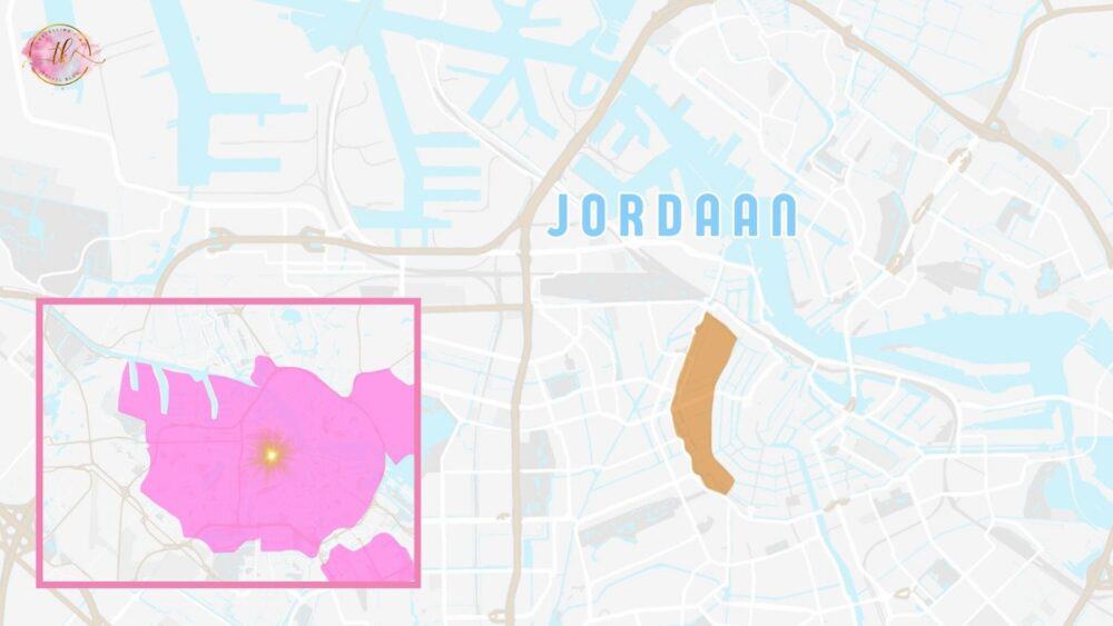 Map of Jordaan in Amsterdam