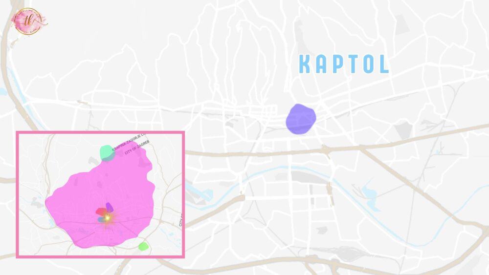 Map of Kaptol Zagreb