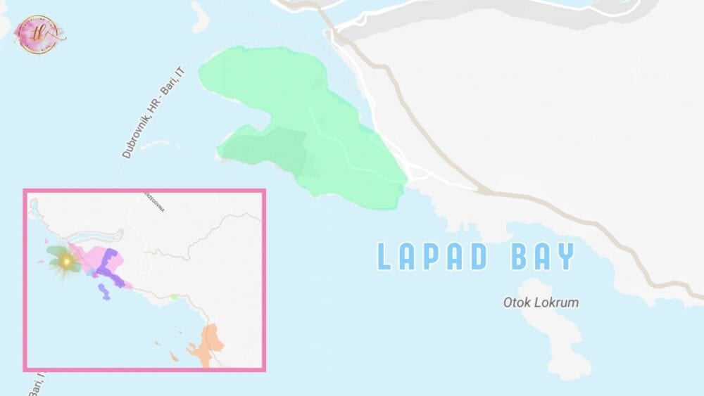 Map of Lapad Bay in Dubrovnik