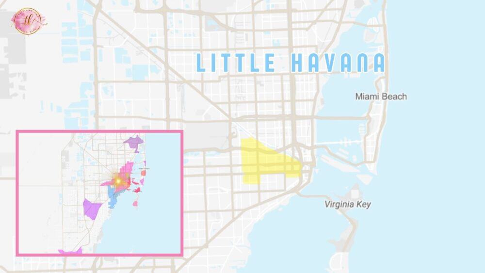 Map of Little Havana Miami