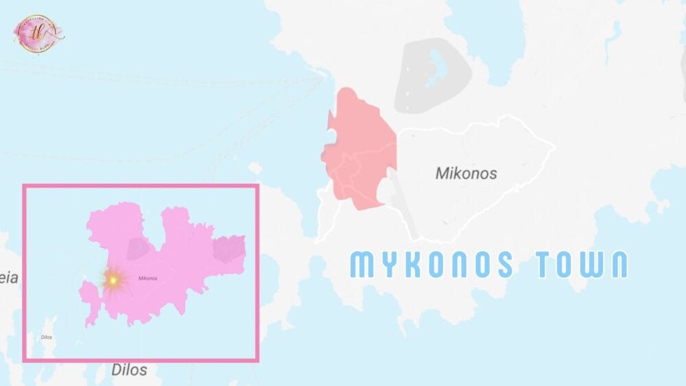 Map of Mykonos Town