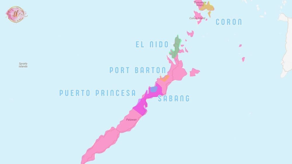 Map of Palawan & Locations