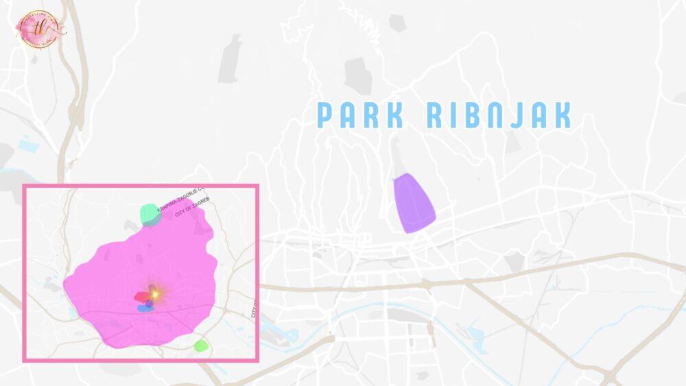 Map of Park Ribnjak Zagreb