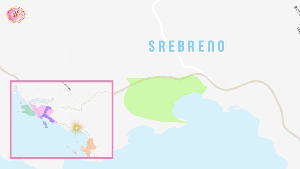 Map of Srebreno in Dubrovnik