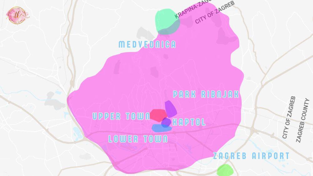 map of the beat areas to stay in Zagreb