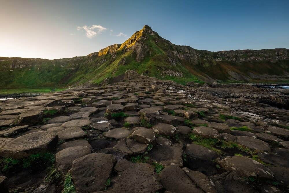 Landscape around Giant's Causeway, A UNESCO world heritage site.It is located in County Antrim on the north coast of Northern Ireland, United Kingdom.