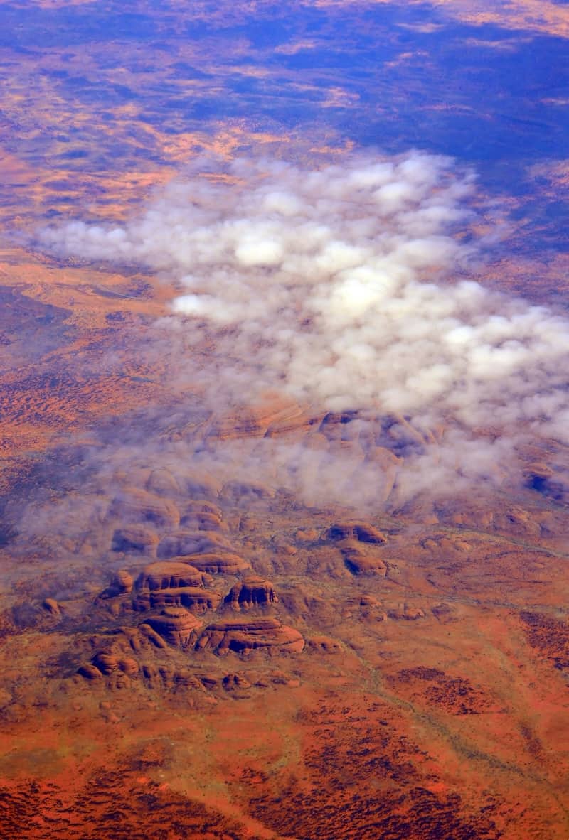 Aerial view of Uluru (Ayres Rock) Australia