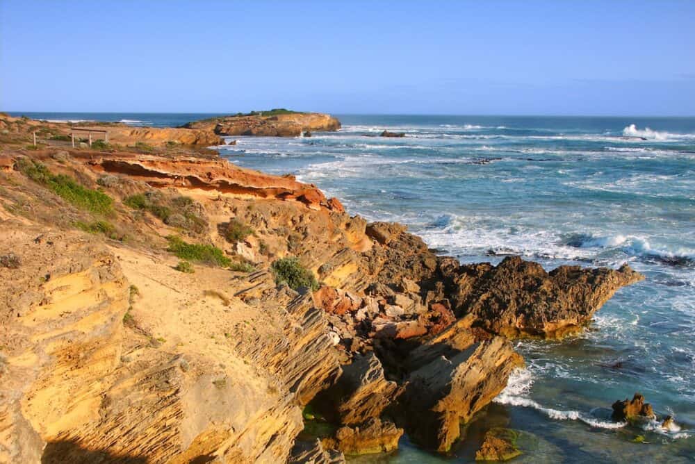 The rocky coastline of southern Australia near Warrnambool Victoria.