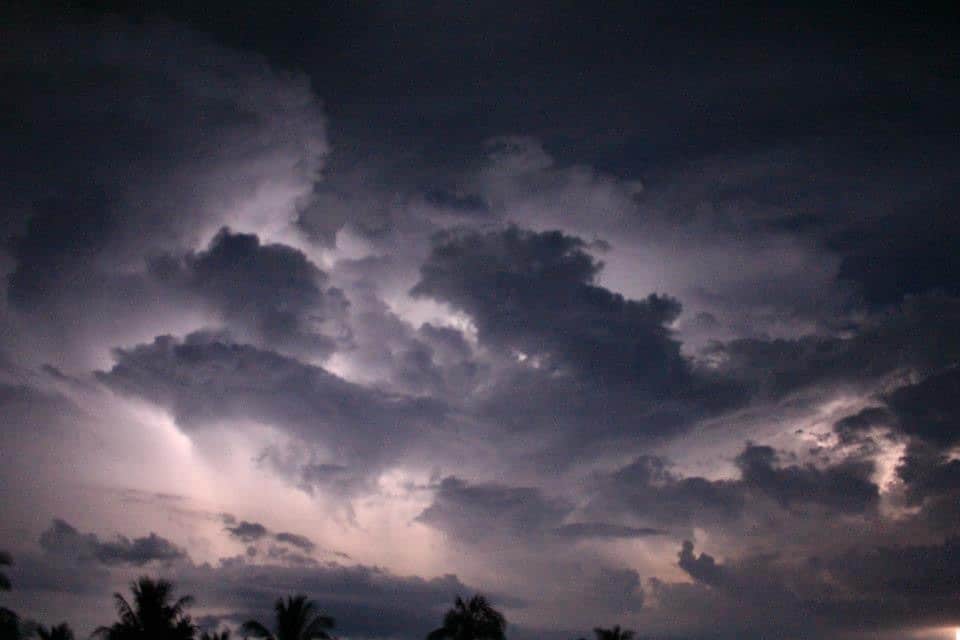 Storm and lightning over the sea from my Balcony in Phuket 